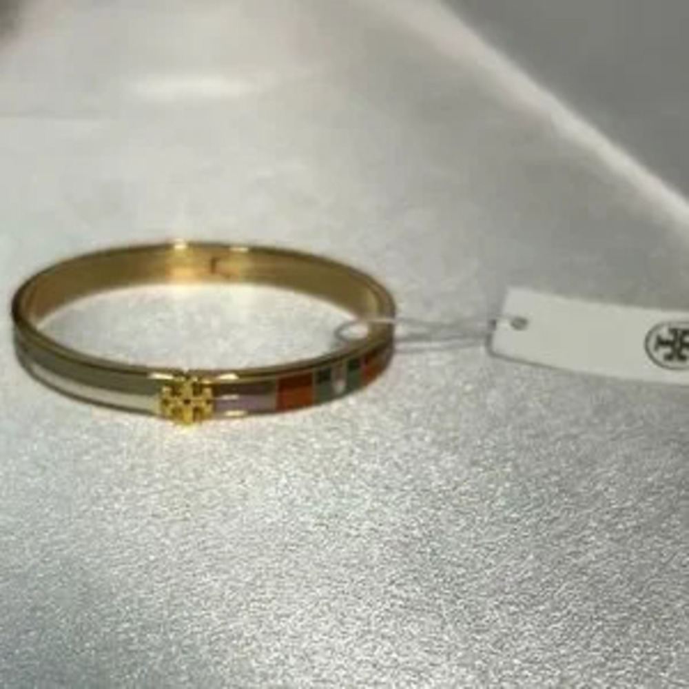 New Tory Burch gold and multi color bracelet